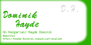 dominik hayde business card